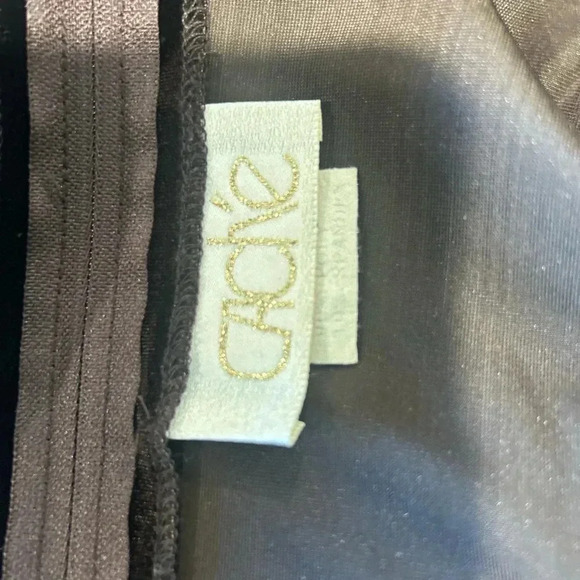 Cache brown velvet long sleeve top with faux fur cuffs. - Picture 5 of 7